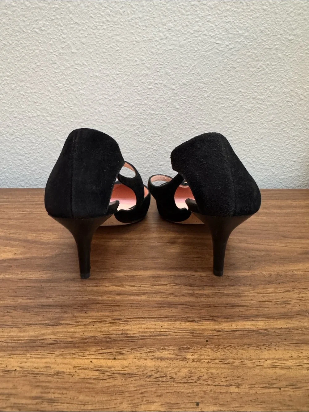 Michael Kors Black Suede Pointed-Toe Slingback Heels